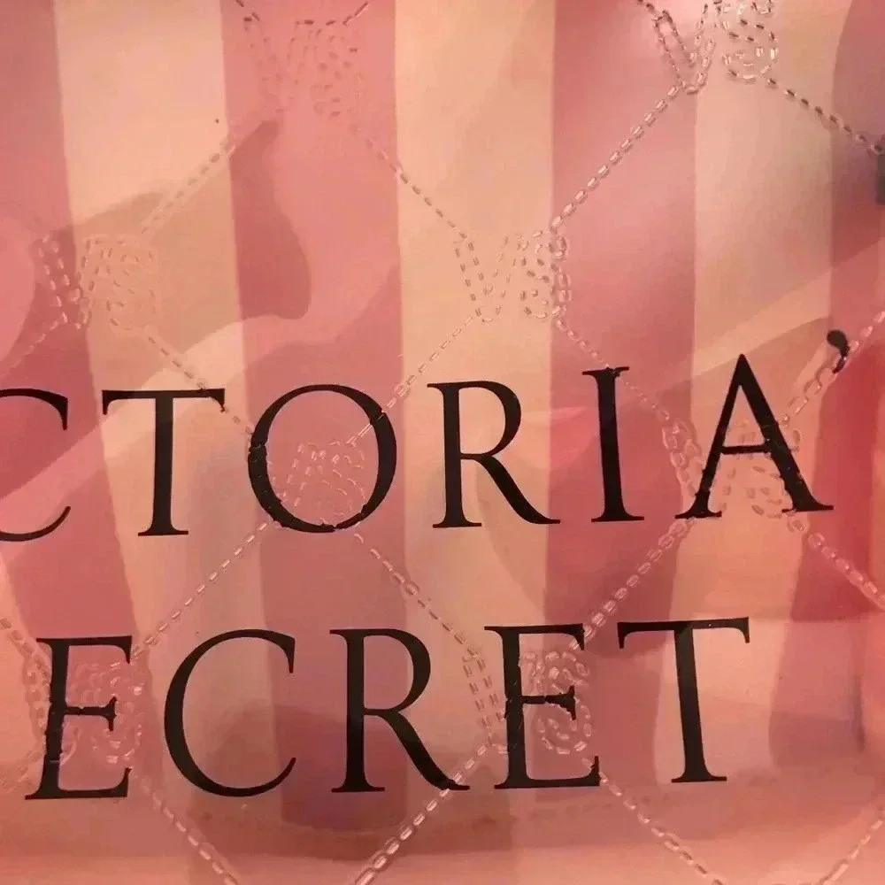 NWT Victoria’s Secret Clear Stripe Cosmetics Bag